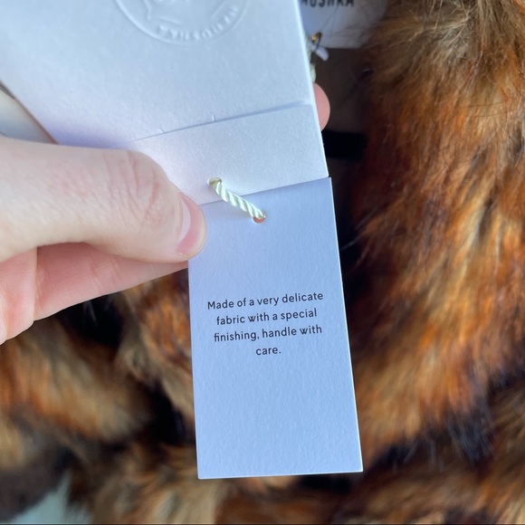 NANUSHKA (xs) NEW with tags Longline faux fur in rusty brown - Picture 11 of 14